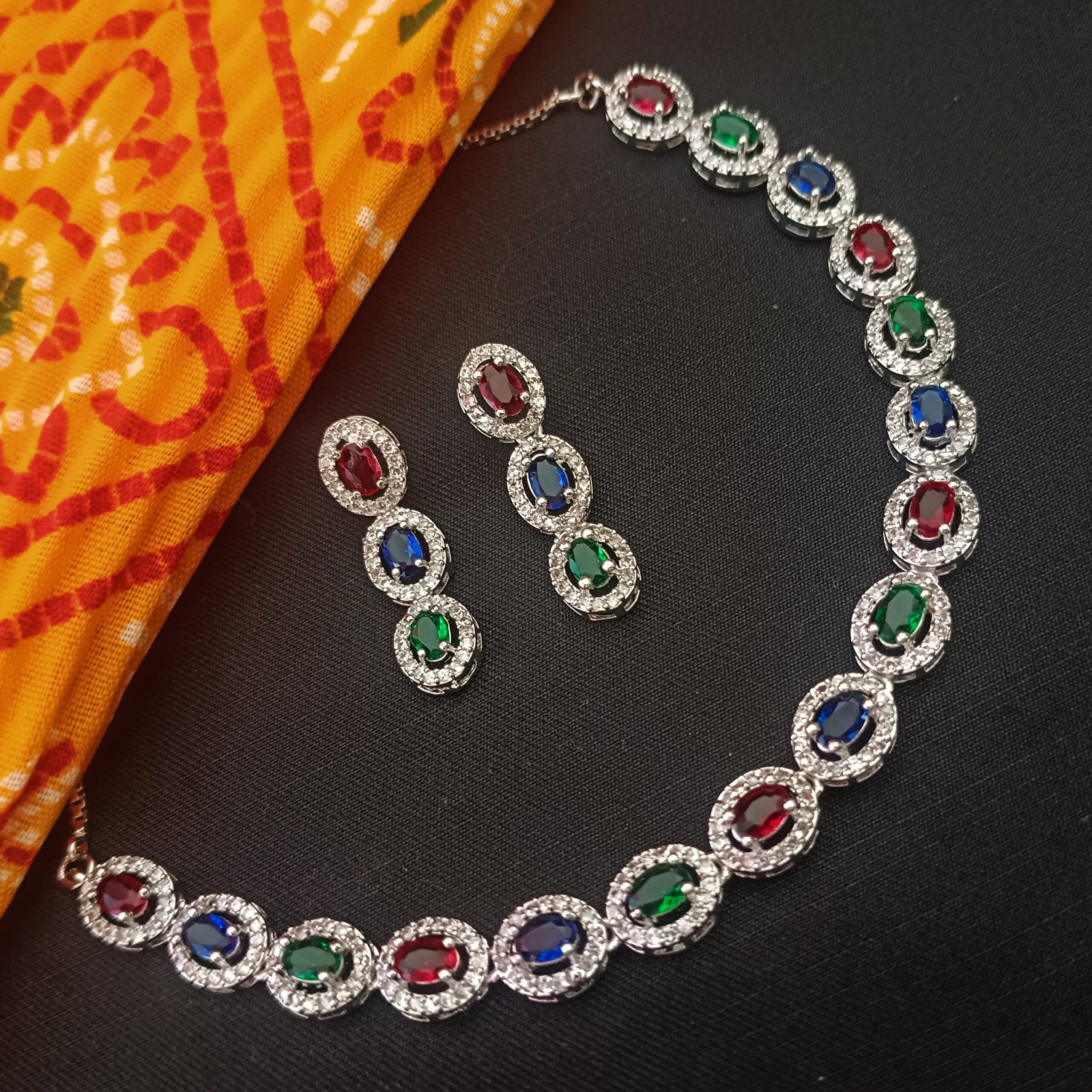 Designer Calm Multi-Color Necklace Set
