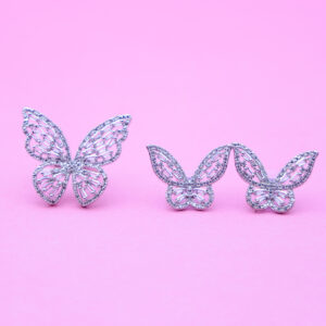 Premium Quality AD Butterfly Earring & Ring