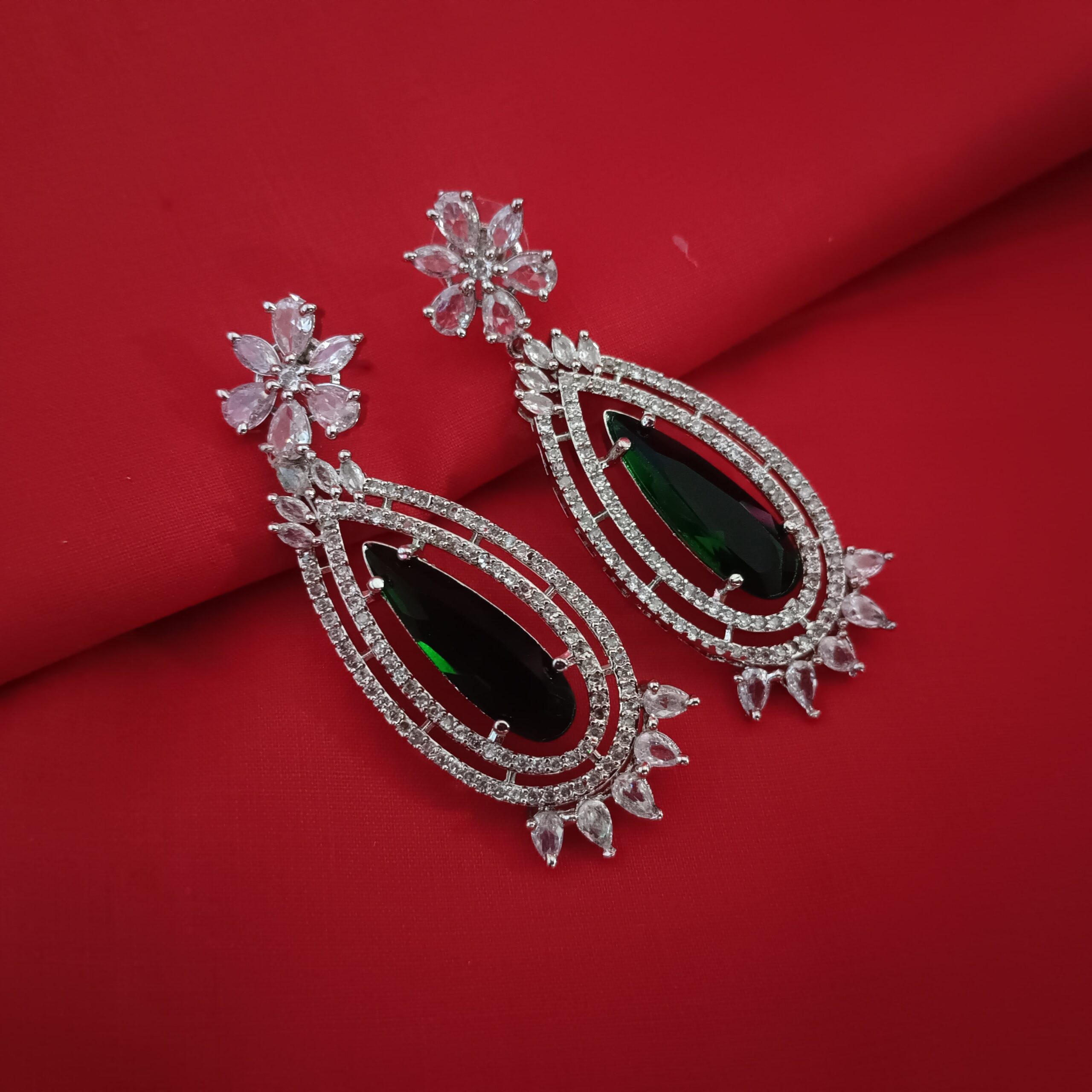 Premium Drop Earring Green