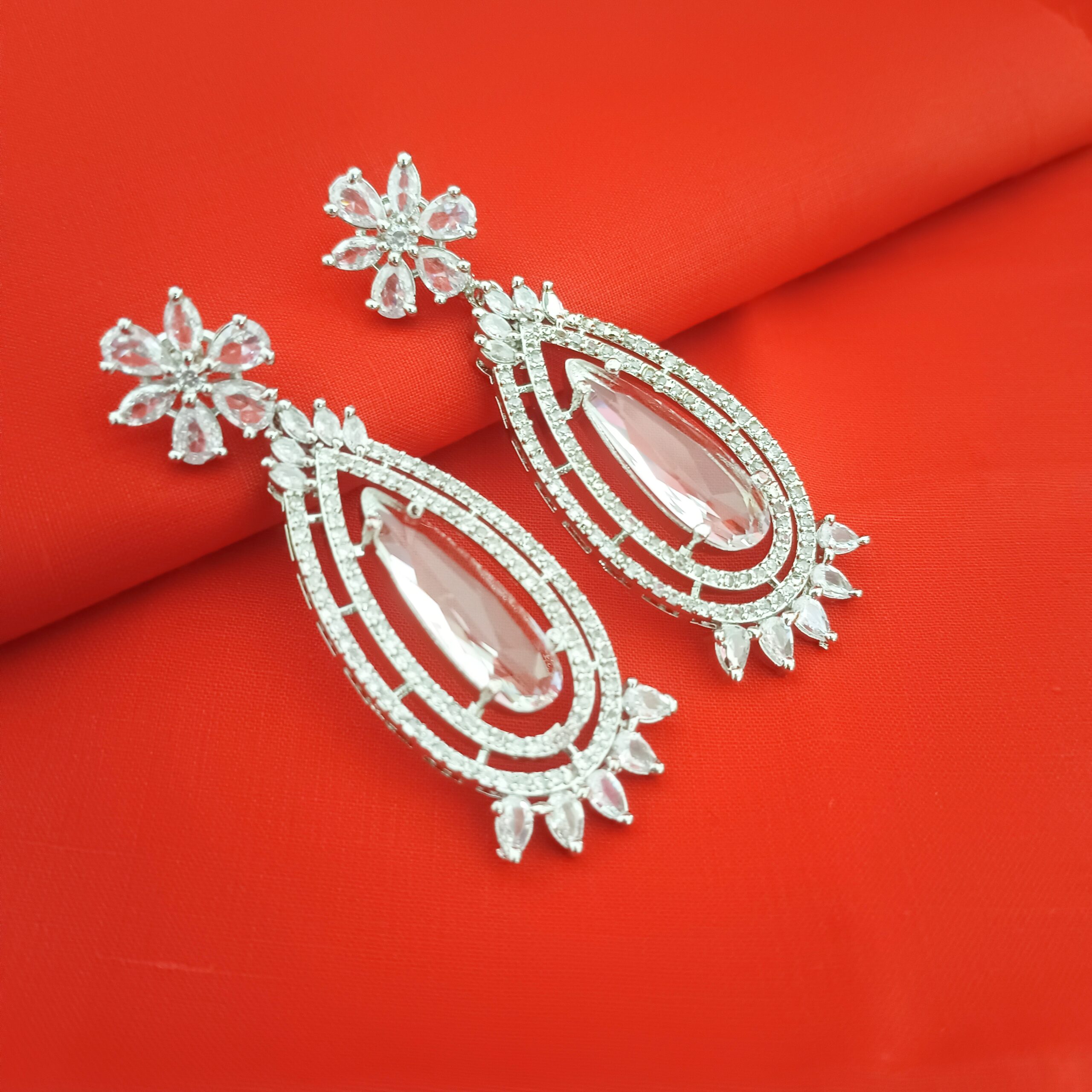 Premium Drop Earring White