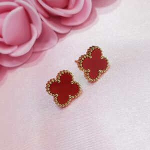 Cute Red Flower Studs
