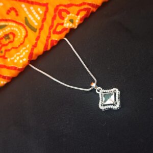 Princess Cut white Pendant