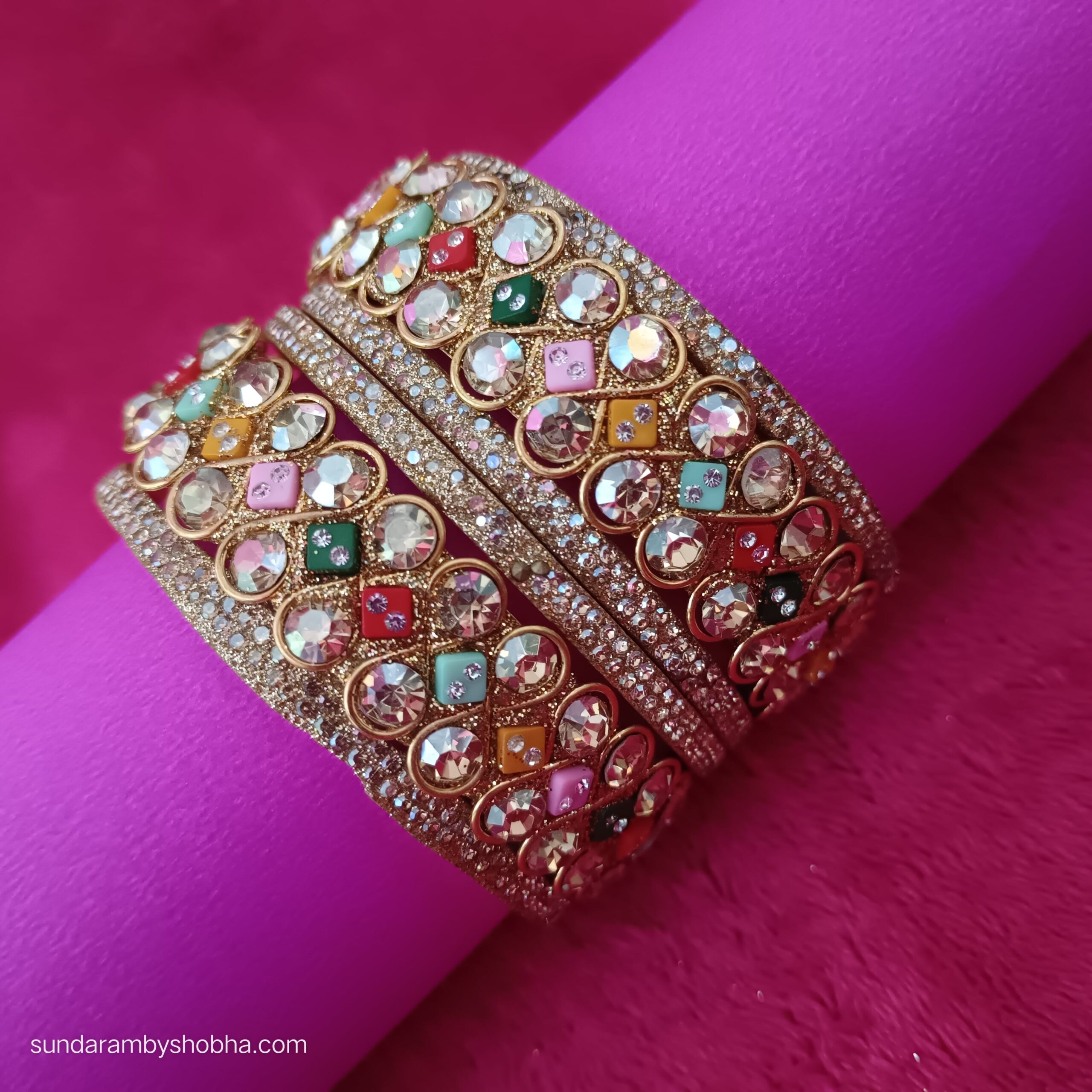 Fancy Multi Color Kangan (set of 6)